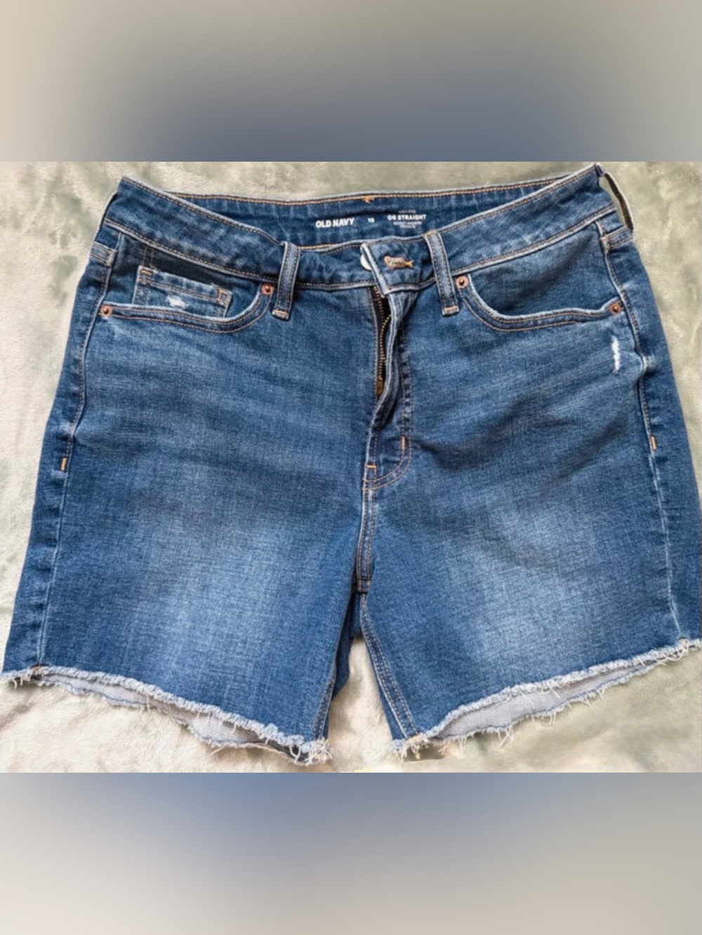 Old Navy Women’s High-Rise O.G. Straight Jean Shorts, Size 10